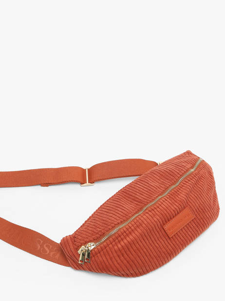 Sac Banane Vanessa wu Orange velours MA0112 vue secondaire 2