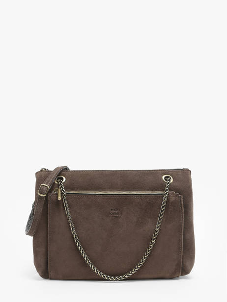 Sac Bandoulière Vintage Cuir Mila louise Gris vintage 20216XLV