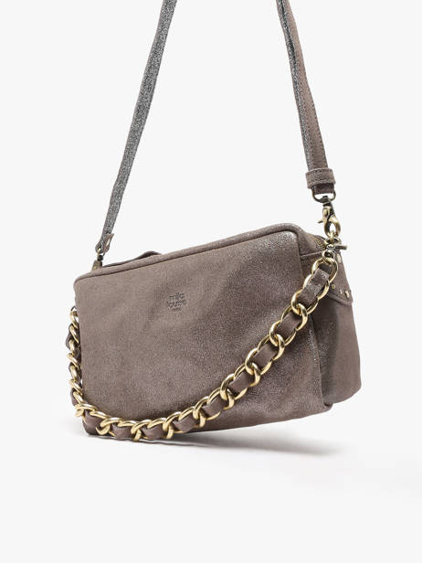 Sac Bandoulière Mama Cuir Mila louise Gris vintage 23673X vue secondaire 2