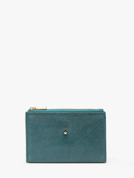 Portefeuille Cuir Mila louise Bleu vintage 3576BB