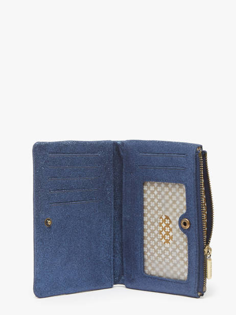 Portefeuille Cuir Mila louise Bleu vintage 3760XC vue secondaire 1