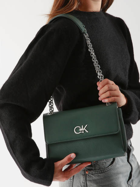 Sac Bandoulière Re-lock Calvin klein jeans Vert re-lock K612554 vue secondaire 1