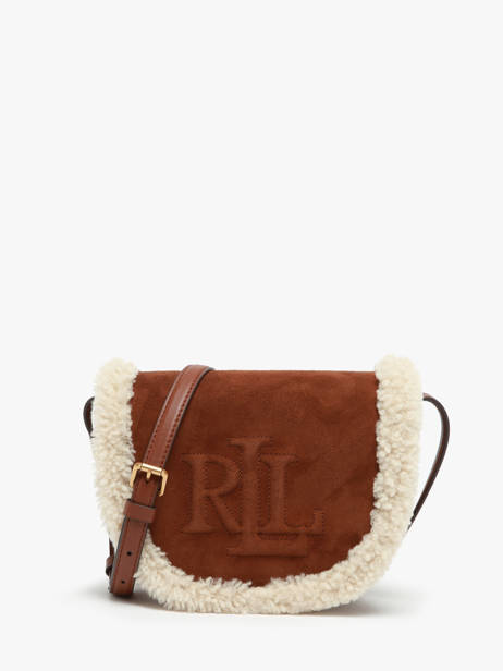 Sac Bandoulière Anstey Cuir Lauren ralph lauren Marron anstey 31850853