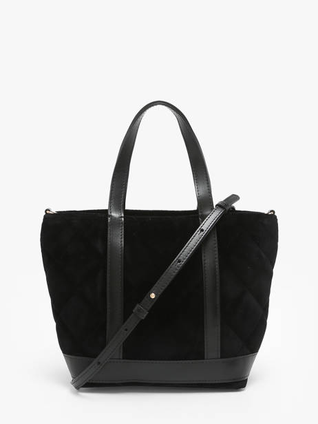 Sac Cabas S En Velours Vanessa bruno Noir cabas 42V40435 vue secondaire 4