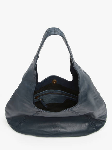 Sac Porté épaule Milan Cuir Basilic pepper Bleu milan BMIL01 vue secondaire 3