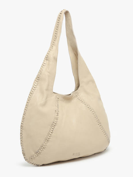 Sac Porté épaule Milan Cuir Basilic pepper Beige milan BMIL01 vue secondaire 2