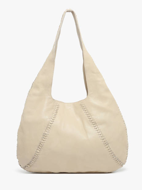 Sac Porté épaule Milan Cuir Basilic pepper Beige milan BMIL01 vue secondaire 4