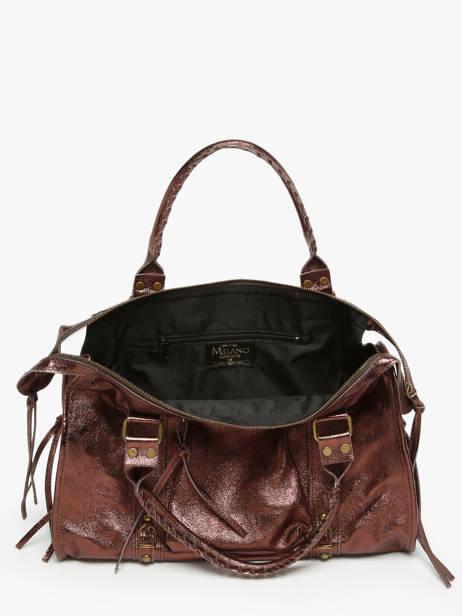 Sac Porté épaule A4 Nine Cuir Milano Marron nine NI24093 vue secondaire 3