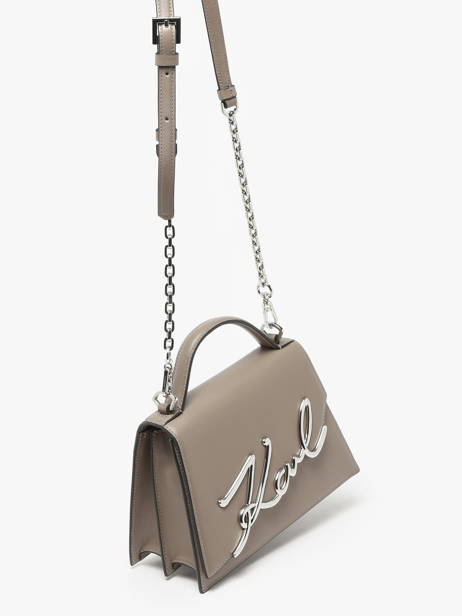 Sac Bandoulière K Signature Cuir Karl lagerfeld Beige k signature 240W3003 vue secondaire 1