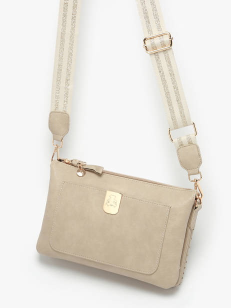 Sac Bandoulière Ajoure Lulu castagnette Beige ajoure WINTER vue secondaire 2