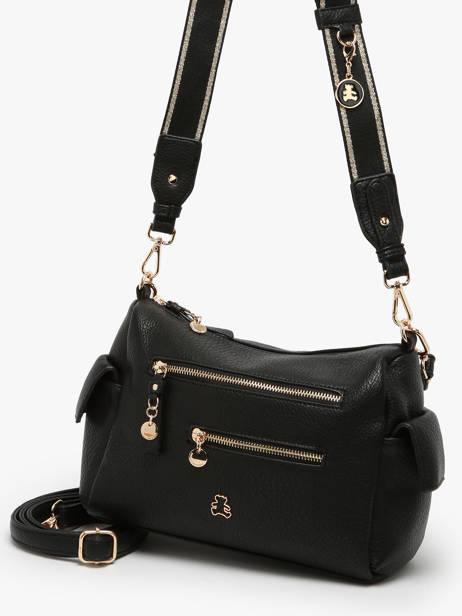 Sac Bandoulière Zip Lulu castagnette Noir zip WILLIS vue secondaire 2