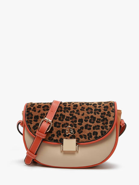 Sac Bandoulière Leopard Lulu castagnette Multicolore leopard TURENNE