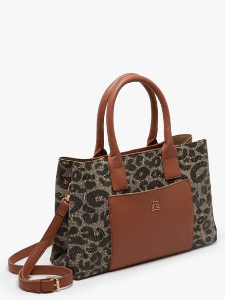 Sac Porté épaule Leopard Lulu castagnette Marron leopard TOURRIER vue secondaire 1