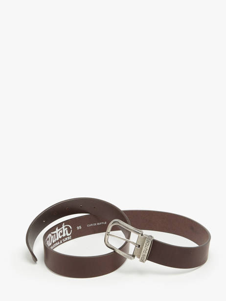 Ceinture Ajustable Von dutch Marron belt HOLTS vue secondaire 3