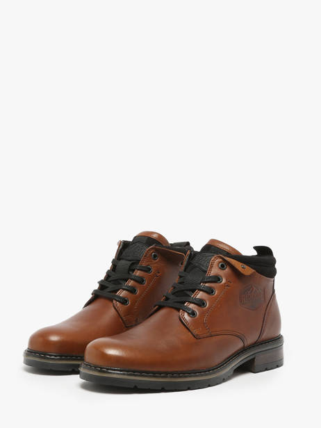 Bottines Equilibre En Cuir Redskins Marron men EQUILIBR vue secondaire 1