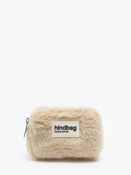 Porte-monnaie Hindbag Beige fourrure F