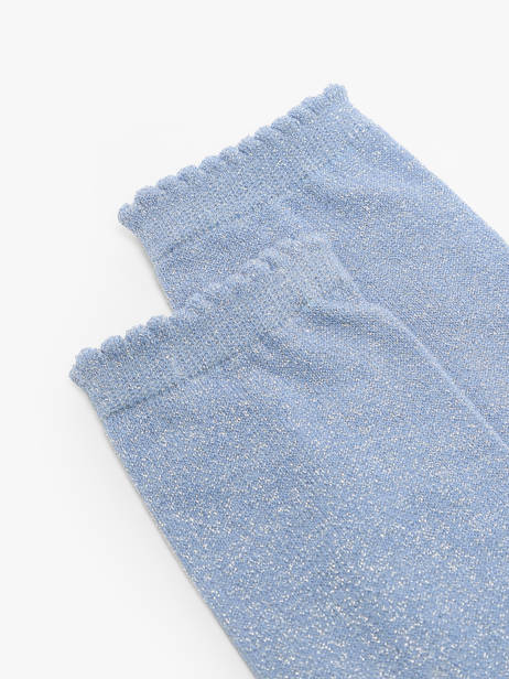 Chaussettes Pieces Bleu girl 17078534 vue secondaire 1