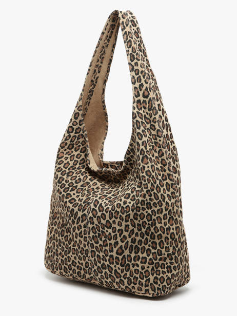 Sac Porté épaule Velvet Leopardo Cuir Milano Marron velvet leopardo VL24062 vue secondaire 2