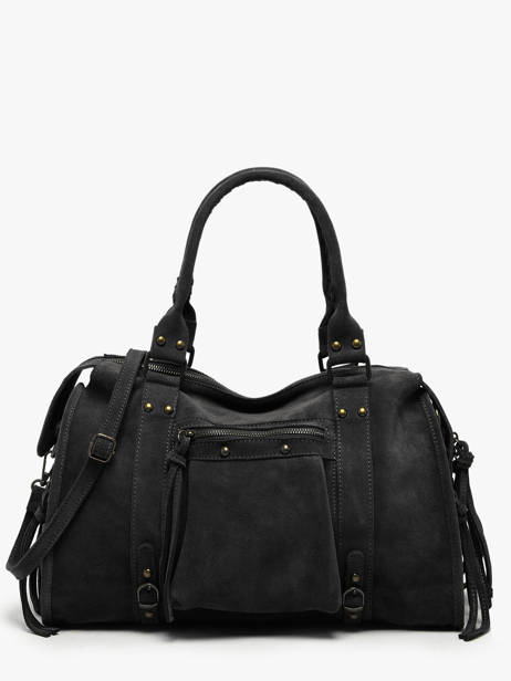 Sac Porté épaule A4 Velvet Cuir Milano Noir velvet VE24095