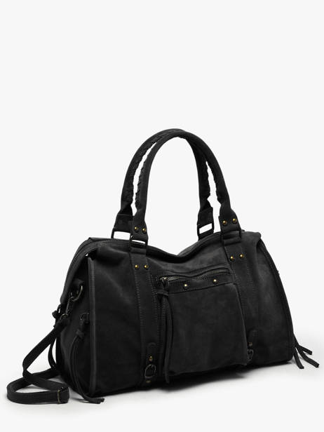 Sac Porté épaule A4 Velvet Cuir Milano Noir velvet VE24095 vue secondaire 2