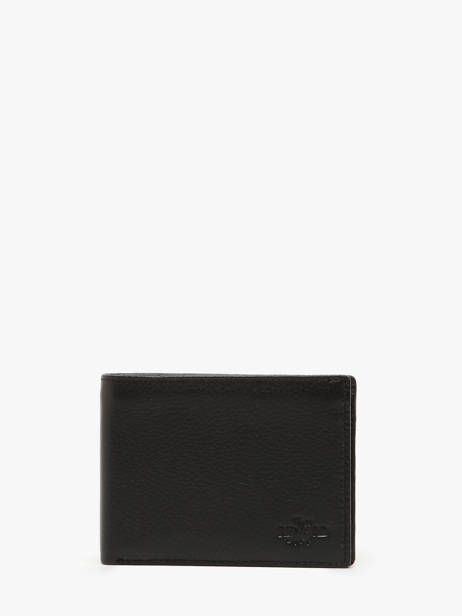 Portefeuille Cuir Yves renard Noir foulonne 2378