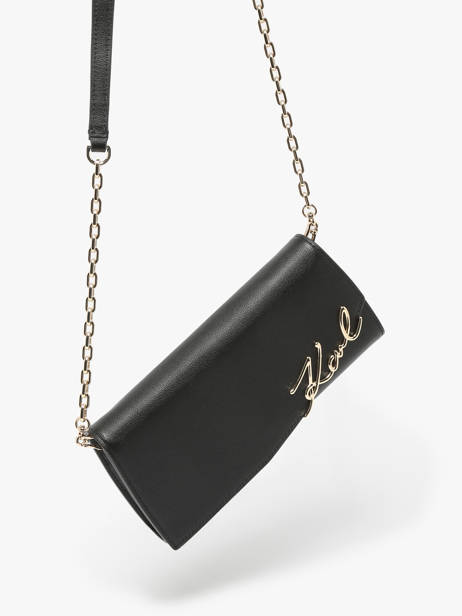 Sac Bandoulière K Signature Cuir Karl lagerfeld Noir k signature A1W32068 vue secondaire 2