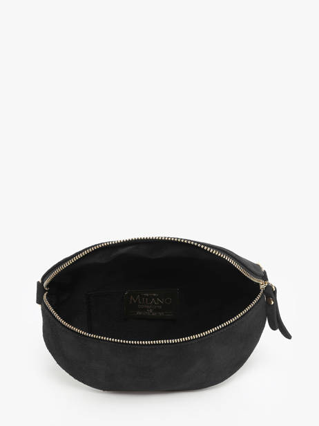 Sac Banane Milano Noir velvet VE19091B vue secondaire 3