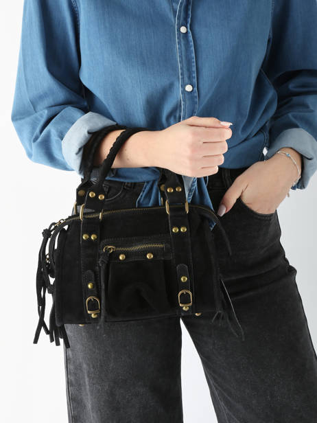 Sac Bandoulière Velvet Milano Noir velvet VE24093 vue secondaire 1