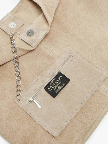 Sac Porté épaule Velvet Cuir Milano Beige velvet VE24062B vue secondaire 1