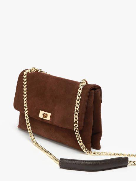 Sac Bandoulière Velvet Caviar Cuir Milano Marron velvet caviar VC24115 vue secondaire 2