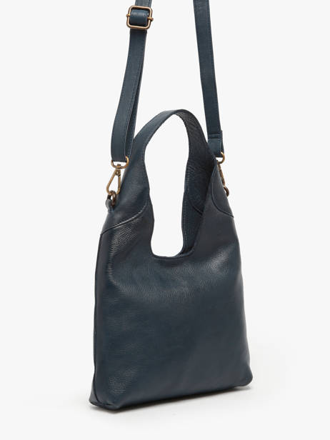 Sac Bandoulière Cow Cuir Basilic pepper Bleu cow BCOW2S vue secondaire 2