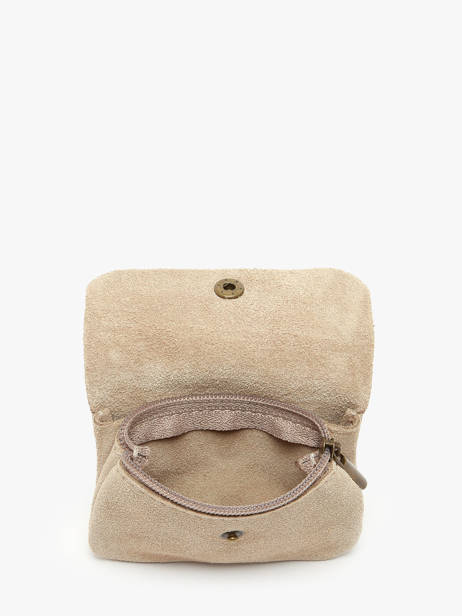 Porte-monnaie Cuir Milano Beige velvet VE23091 vue secondaire 1