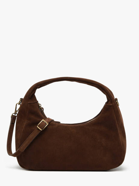 Sac à Main Velvet Cuir Milano Marron velvet VE24114