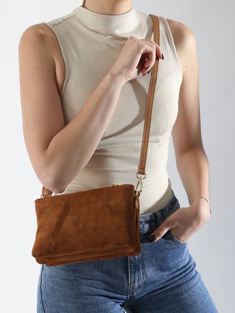 Sac Bandoulière Velvet Caviar Milano Marron velvet caviar VC24117 vue secondaire 1