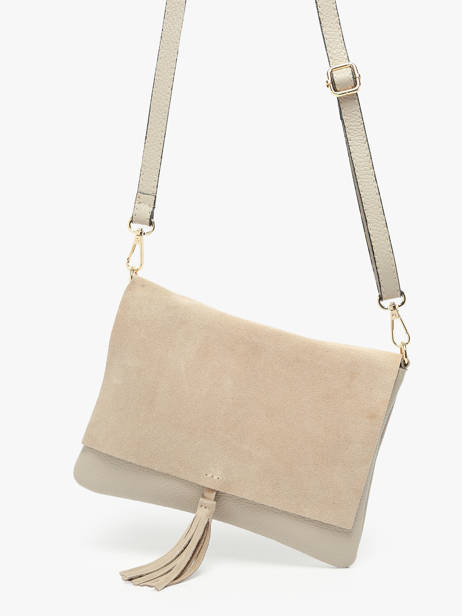 Sac Bandoulière Velvet Caviar Cuir Milano Beige velvet caviar VC24114 vue secondaire 2