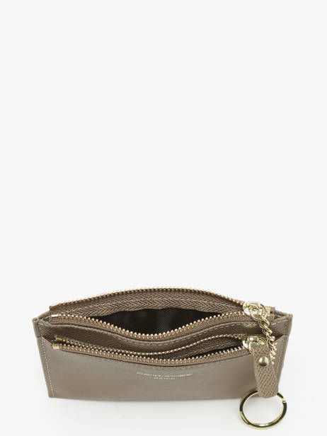 Porte-monnaie Porte-cartes David jones Marron saffiano DJ0089 vue secondaire 1