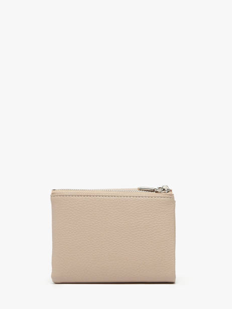 Coin Purse With Card Holder Miniprix Beige grained F5019 other view 2