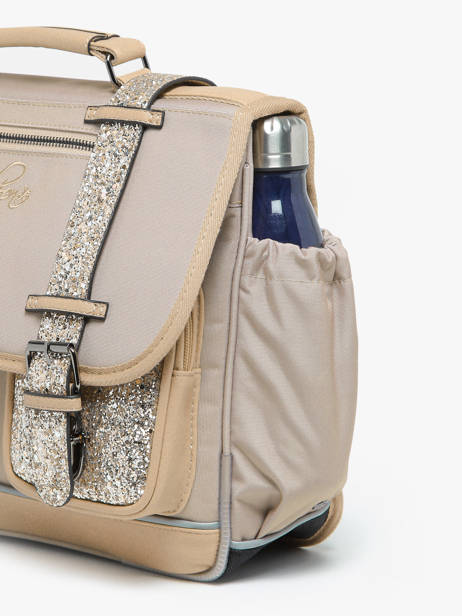 Wheeled Schoolbag 2 Compartments Cameleon Beige vintage fantasy PBVGCA38 other view 5