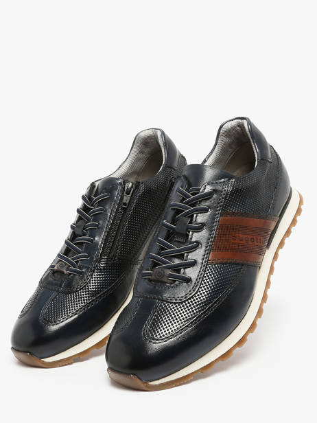 Sneakers Ivar In Leather Bugatti Blue men 331ARX01 other view 2