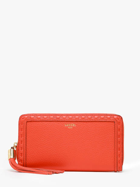 Leather Wallet Premier Flirt Lancel Orange premier flirt A10111
