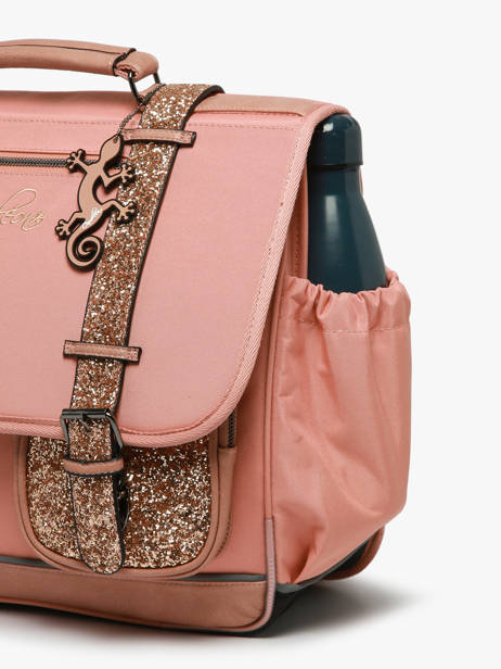 Satchel For Kids 3 Compartments Cameleon Pink vintage fantasy CA41 other view 5