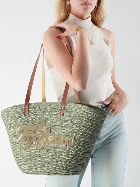 Shoulder Bag Milos Paper Les tropeziennes Green milos TZ01 other view 1