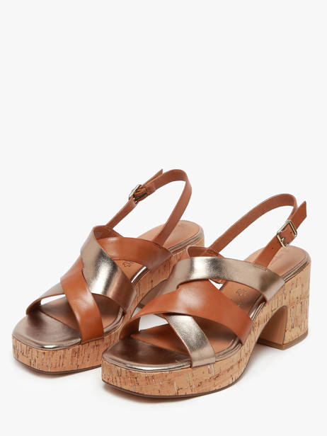 Heeled Sandals In Leather Tamaris Brown accessoires 44 other view 1