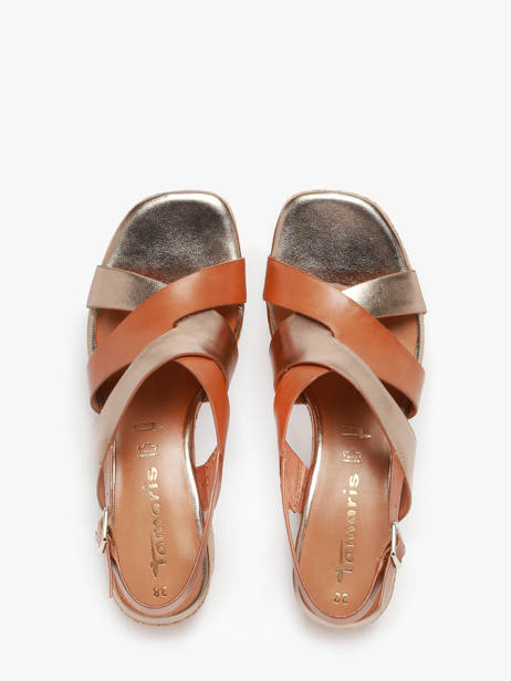 Heeled Sandals In Leather Tamaris Brown accessoires 44 other view 3