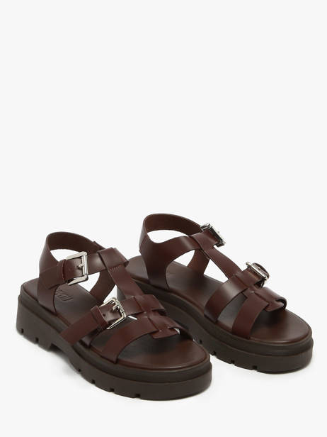 Sandals Teresa In Leather Nuyou Brown women 37121 other view 1