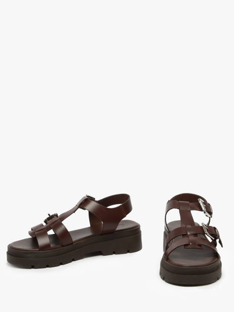 Sandals Teresa In Leather Nuyou Brown women 37121 other view 2