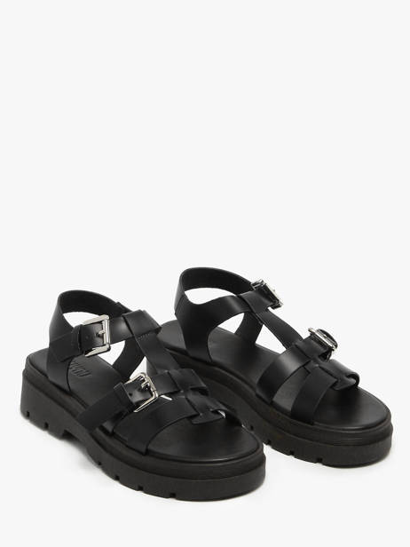 Sandals Teresa In Leather Nuyou Black accessoires 37121 other view 1