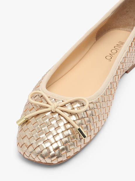 Ballerinas In Leather Inuovo Gold accessoires A92002 other view 3
