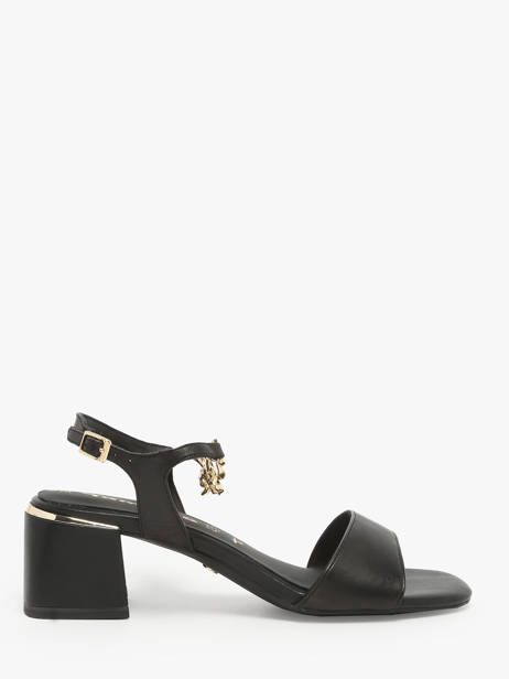 Heeled Sandals In Leather Tamaris Black accessoires 44
