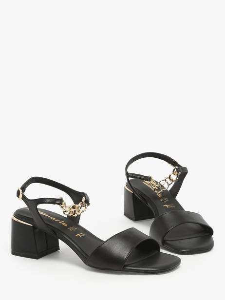 Heeled Sandals In Leather Tamaris Black accessoires 44 other view 1